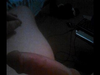 watching bbc and playing with my white hard cock