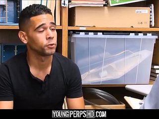 Young Latino Straight Guy Steals Money From Tip Jar Fucked By Gay Security Guard